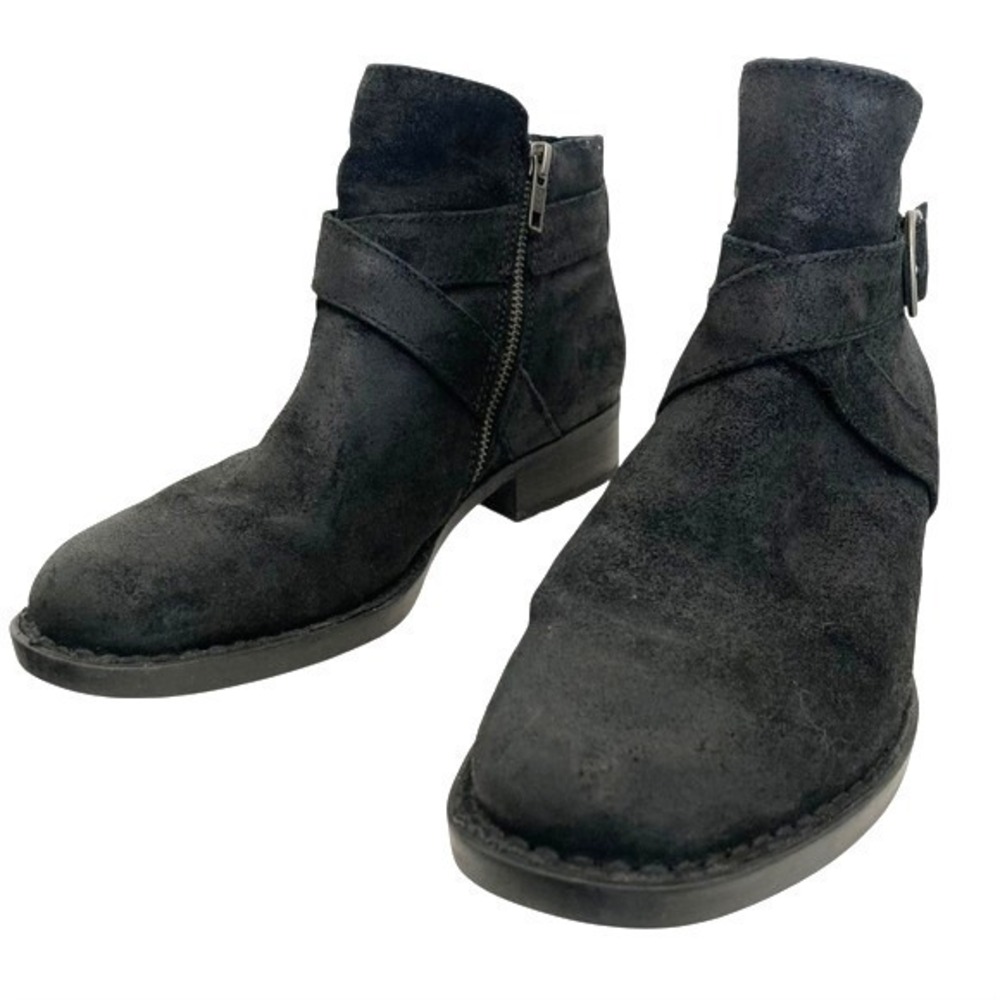 SOLD Born Trinculo Black Suede Leather Ankle Booties Womens 8.5 Buckle Comfort - Picture 5 of 16